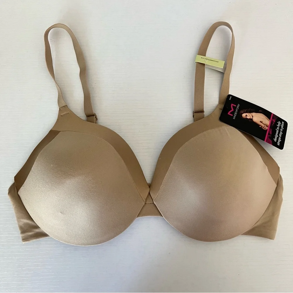 NWT Maidenform Comfort Devotion Nude Extra Coverage Smooth T Shirt Bra Size 38B - Picture 2 of 7
